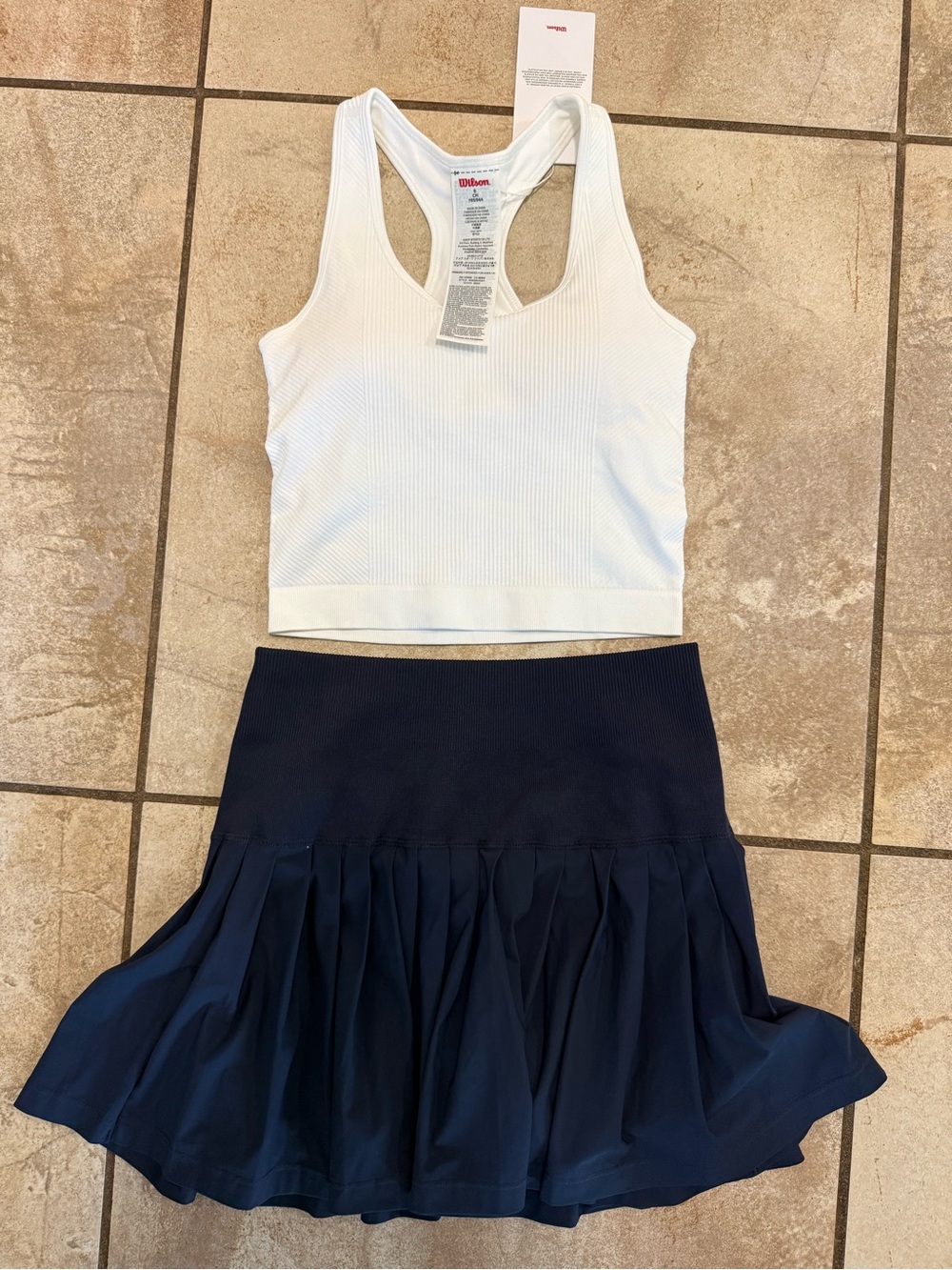 Wilson Navy Midtown Tennis Skirt and tank top - S